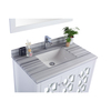 Laviva Mediterraneo, 36, White Cabinet & White Stripes Counter 313MKSH-36W-WS